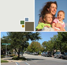 Mother and kids / Road Scene